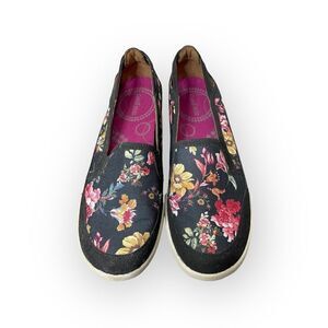 Cobb Hill Floral Black Slip On Shoes